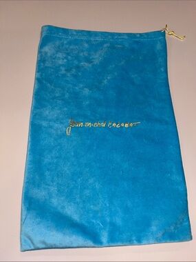 Jean-Michel Cazabat Blue Velvet Dust Bag with Gold Logo